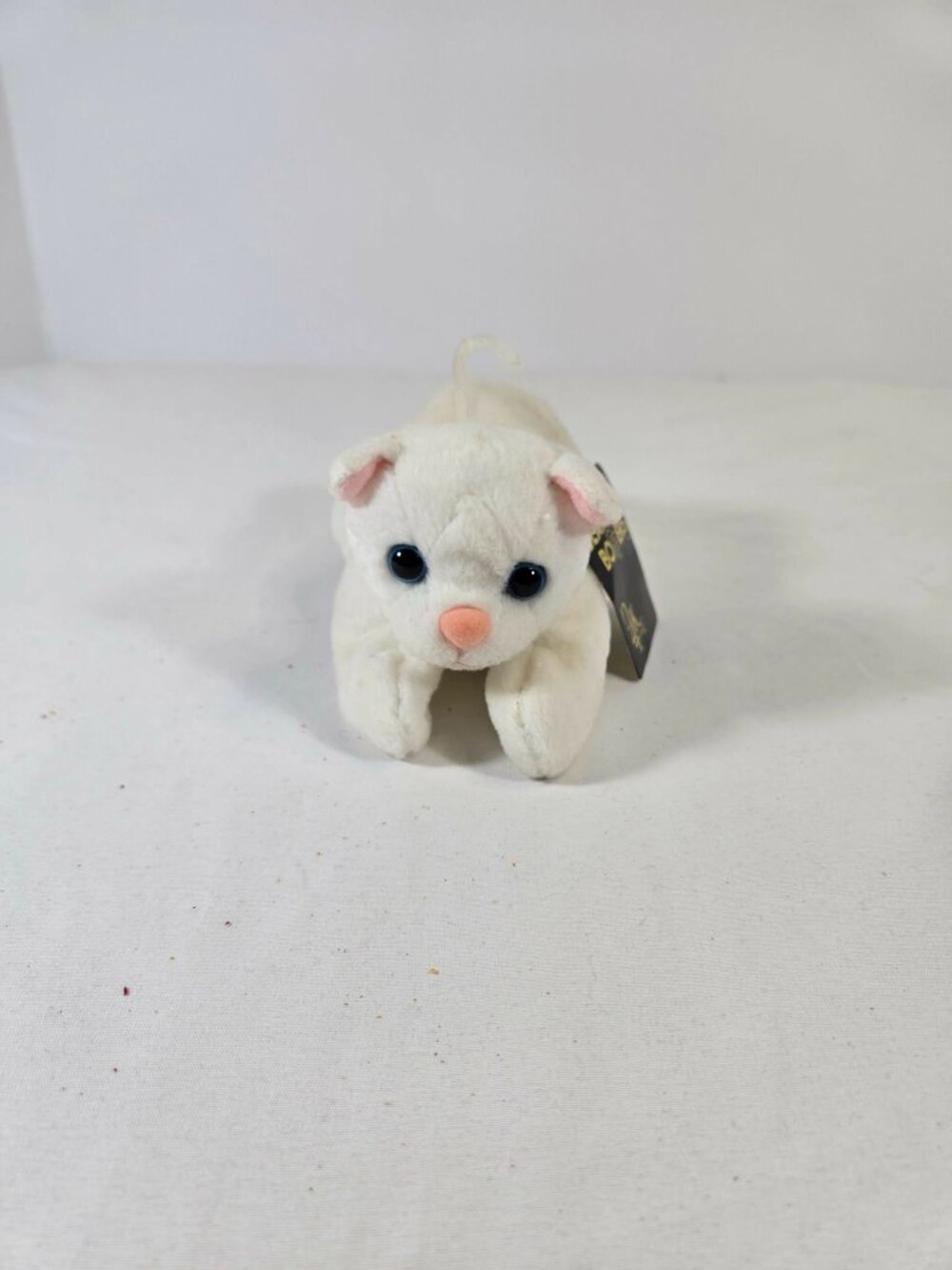 Vintage 1997 Beanie Boppers Snow White‎ Cat Plush 24K Co